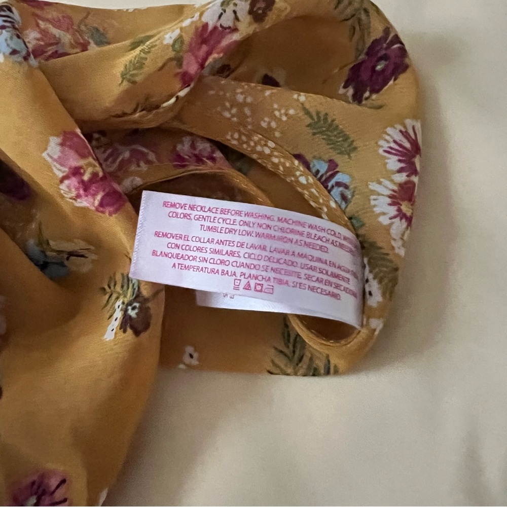 No Boundaries Yellow Floral Print Boho Vest Extra Small - Picture 8 of 10